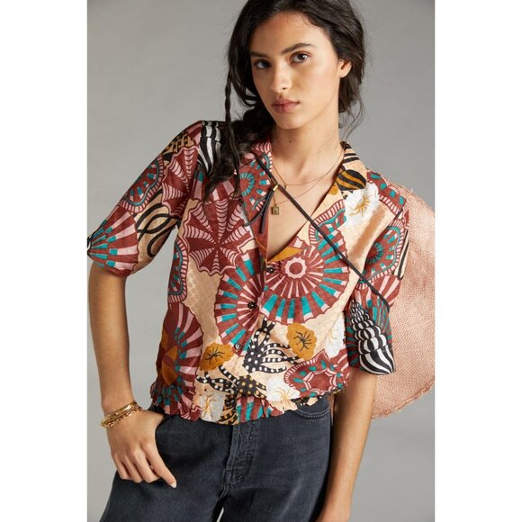 Anthropologie Scotch & Soda Jacquard Surf Buttondown - Picture 1 of 10